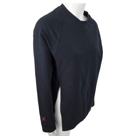 Lululemon Side Zipper Scuba Sweatshirt Workout Pullover Womens Medium Black - Picture 3 of 10